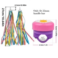 3pcs/Set Bicycle Basket Set, Bicycle Basket, Bicycle Bell, Handlebar Tassel, Bicycle Accessories - Multicolor - View 6