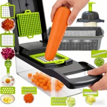 Multi-Blade Detachable Kitchen Vegetable Slicer, Grater, Dicer And Chopper, Convenient Home Cooking Tool - Multicolor - View 7