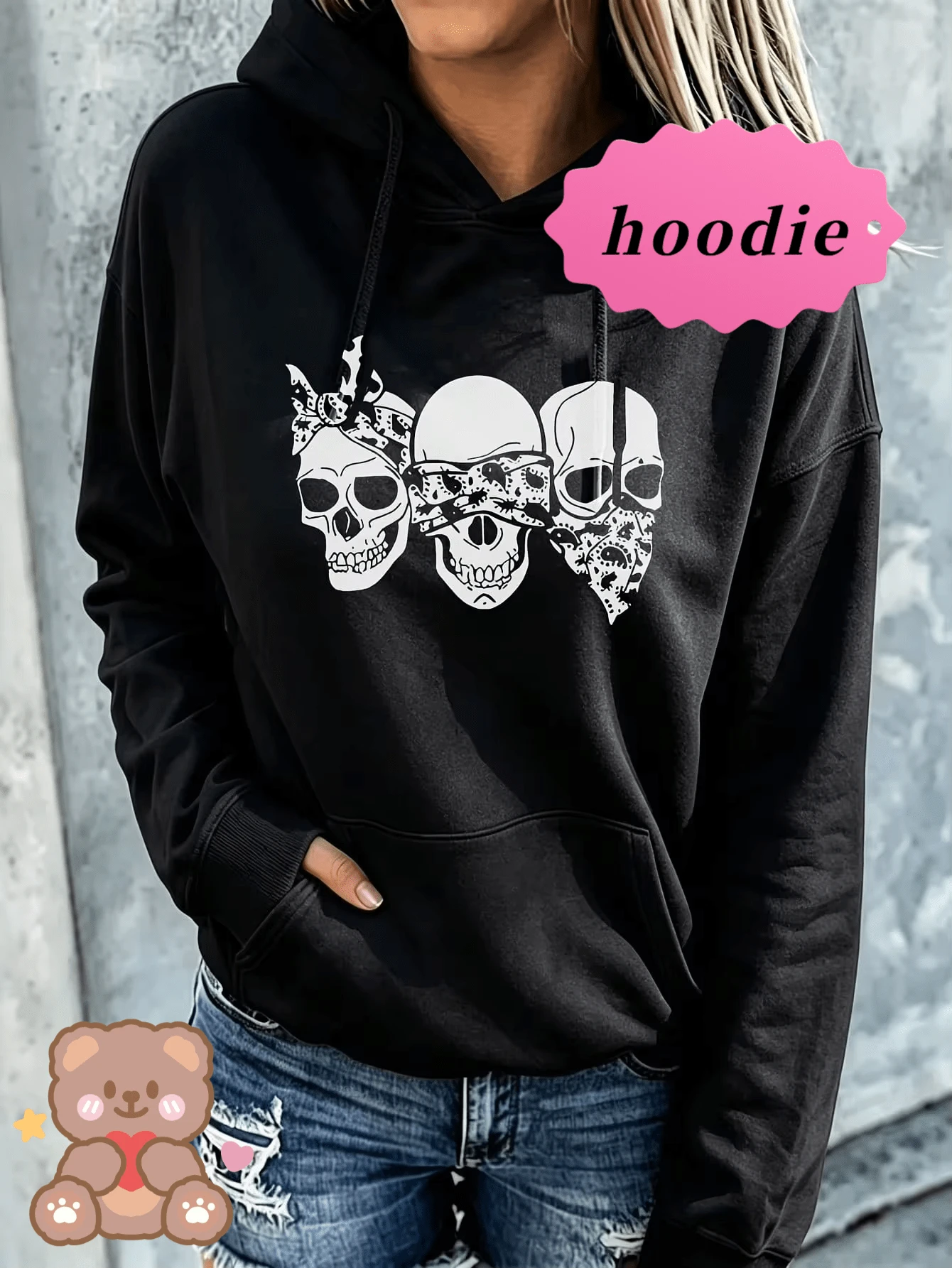 Women Sweatshirts & Hoodies - 黑色 - 查看 1