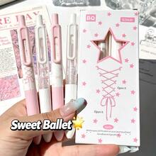 4pcs Little Pudding Ballet Mechanical Pencils, Bow Design, Anti-Breakage 0.5mm Lead, Pink And Blue For Girls - Mechanical Pencil - View 14