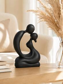 Modern Abstract Couple Sculpture Home Decor, Minimalist Figure Statue, Elegant Desktop Ornament, Suitable For Living Room, Bedroom, Bookshelf Decoration - A - View 5