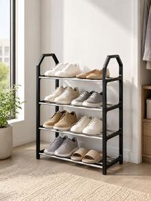 1pc 4-Tier Shoe Rack Storage Organizer - Freestanding Shoe Cabinet, Suitable For Closet, Entryway And Hallway - Easy Assembly And Space-Saving - Multicolor - View 5