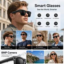 SENBONO Smart Glasses With 8MP HD Camera, Bluetooth Audio Glasses, Built-In Speaker And Microphone, Supports Hands-Free Video Recording And Photo Taking, Compatible With IOS/Android, Suitable For Men And Women - View 8