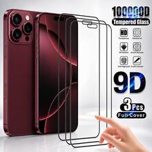 3PCS Premium 9H Tempered Glass Screen Protector For IPhone 18 Pro Max/17 Pro Max/17 Pro/17 Air/17/16 Pro Max/16 Pro/16 Plus/16/15/15 Plus/15 Pro/15 Pro Max/14/14 Plus/14 Pro/14 Pro Max/13/12/11/X/XS Max Series, 2.5D Edge Full Coverage Glass Shield, Ultra Clear HD Display, Scratch Resistant Protection, Smooth Touch Response, Fingerprint Resistant Coating, Slim Case Friendly Fit - Black - View 29