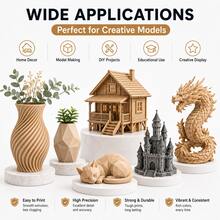PLA Filament 1.75mm, 1kg/2.2lbs 3D Printer Filament, Approx. 330m, ±0.02mm Dimensional Tolerance, Strong & Durable, Smooth Printing, Vacuum Packed For Most FDM 3D Printers - View 3
