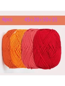EDCUEBE7 4pcs/Approx. 200g Yarn. Mixed Color Handmade Crochet Yarn Set, Soft And Comfortable Knitting Yarn, Multi-Purpose Suitable For Crochet Wallets, Clothes, Carpets And Other Projects, Suitable For DIY Valentine's Day Gifts, Making Wallets, Handbags And Other Sewing Supplies (Random Packaging) - 4 50G - View 16