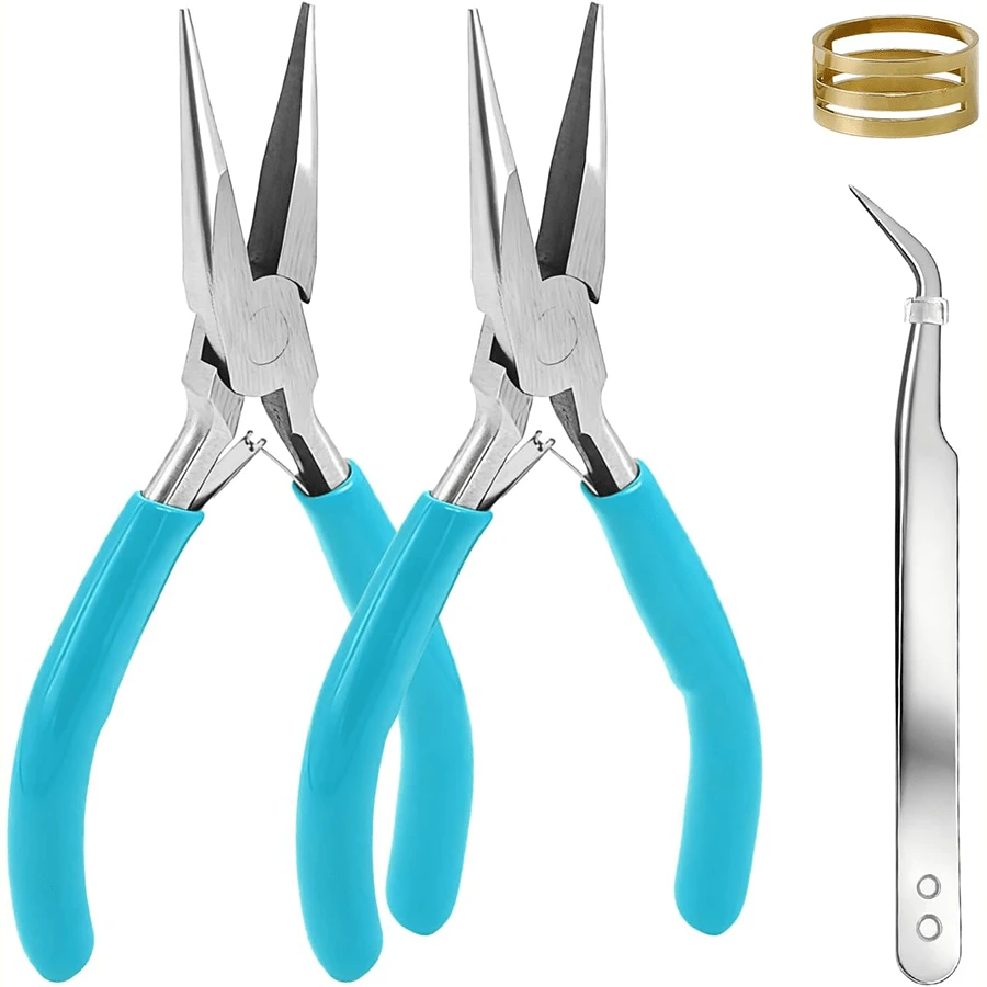 1/3pcs Jewelry Pliers Set, Smooth Pointed Nose Pliers, No-Tooth No-Blade Pliers, Handmade DIY Wire Wrapping Beading Jewelry Making Tools With Ring Opener And Tweezers - Pliers - View 1