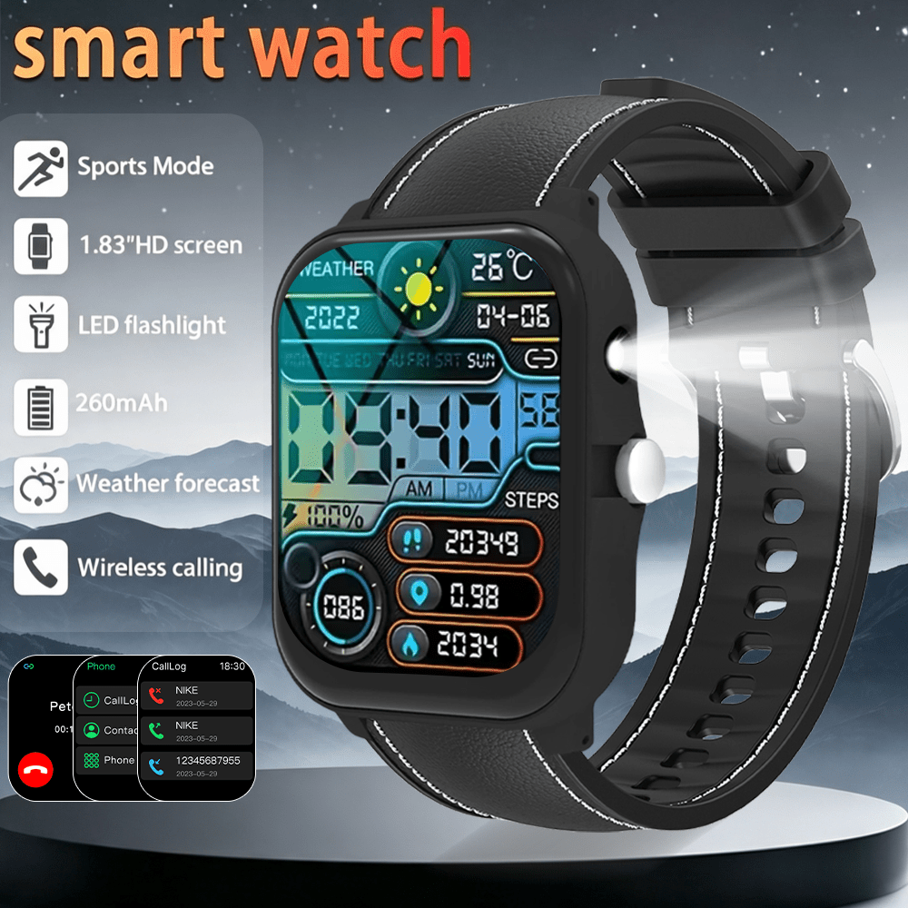 A Popular 1.83-Inch Full-Touchscreen Sports Smartwatch (Unisex) Featuring Wireless Calling, Message Notifications, And Multiple Sports Modes, Along With A Wide Range Of Functions Such As Making And Answering Calls.