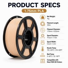 PLA Filament 1.75mm, 1kg/2.2lbs 3D Printer Filament, Approx. 330m, ±0.02mm Dimensional Tolerance, Strong & Durable, Smooth Printing, Vacuum Packed For Most FDM 3D Printers - View 2
