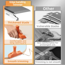 Woodworking Manual Edge Trimming Tool, PVC Edge Banding Chamfering Scraper, 1.5-2.0 Dual Scale Adjustable Edge Trimming Tool, Handheld Furniture Board Edge Trimming Plane, Remove Excess Edge Banding Burrs And Rough Edges, Board Round Corner And Straight Edge Trimming Tool, Home Decor DIY Woodworking Hand Tool, Furniture Board Edge Banding Trimming Tool, Labor-Saving Handheld Edge Trimming Knife, Cabinet And Wardrobe Board Edge Banding Repair Tool, Home Woodworking Hand Trimming Tool, Simple Manual Edge Trimming Plane For Decoration Woodworking - Wood Trimmer - View 3