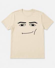 2026 New Summer Y2K Unisex T-Shirt, Cartoon Robot Face Graphic Tee, Funny Crew Neck Short Sleeve Shirt, Harajuku Casual Top For Women Men, QTQA - 杏色 - 查看 14