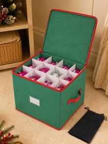 Holiday Decoration Storage Box With Adjustable Dividers, Double Zipper Handheld Storage Bag, Suitable For Holiday Decorations - Multicolor - View 8