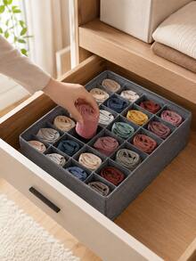 Foldable Drawer Storage Box, Closet Organizer For Clothes, Socks, Underwear, Ties - Multicolor - View 1