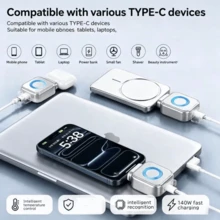 140W Type-C 自動斷電轉接頭,具備智能滿電自動切斷、物理斷電、過充保護、夜間充電功能,兼容所有設備 - 銀色 - 查看 6
