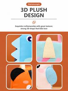 1pc Cartoon 3D Insulated Lunch Bag, Aluminum Foil Portable Handheld Bento Box Storage Bag For Outdoor Use - Multicolor - View 2