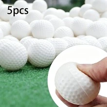 5pcs White PU Foam Golf Ball Sponge Elastic Golf Balls For Indoor And Outdoor Practice Training - White - View 1