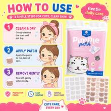 360Pcs Cartoon Acne Patch, Cute Cat-Shaped Facial Concealer Acne Patch, Gentle And Non-Irritating, Suitable For Both Men And Women - Cartoon - View 3