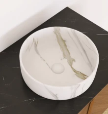 Round Washbasin White 36cm - Ceramic - White - View 2