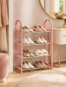 1pc 4-Tier Shoe Rack Storage Organizer - Freestanding Shoe Cabinet, Suitable For Closet, Entryway And Hallway - Easy Assembly And Space-Saving - Multicolor - View 7
