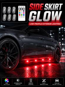 GLANBERT مجموعة إضاءة تحذيرية LED صغيرة للدراجة النارية، مؤشر RGB، إضاءة إشارة، تحكم عن بعد عبر USB، مقاوم للماء، للسيارة والطائرة بدون طيار، إضاءة تحذيرية للسلامة - مصباحان LED للطائرة - مشاهدة 6