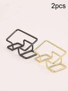 2/1pc Creative Hollow Business Card Holder & Storage Rack - Office Decor Ornament, Business Card Stand For Party And Holiday Occasions; Upright Desktop Business Card Holder; Dual-Purpose Photo & Business Card Display Stand; Father's Day Gift - Multicolor - View 19