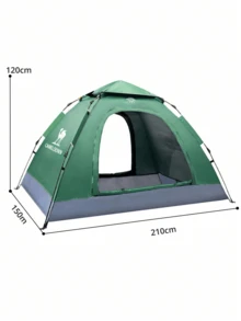 CAMEL CROWN Outdoor Tent, Portable And Foldable Automatic Quick-Set Silver-Coated Sun- And Rain-Resistant Tent For Parks, Picnics, And Camping - Military Green - View 6