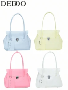 Dedoo New Summer Refreshing Large Underarm Women's Bag, Fashion PVC Jelly Tote Bag, Minimalist Commuter Shoulder Bag - Multicolor - View 2