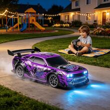 1pc/Set 4WD Remote Control Car Toy, 1:24 Scale RC Racing Car Model Toy, 2.4GHz Remote Control Drift Toy Car, Built-In Light Effects, Children's Toy, Outdoor Toy, Educational Toy, Stress Relief Toy, Remote Control Toy - Multicolor - View 2
