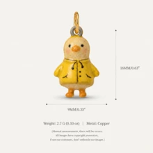 1pc New Cute Animal Pendant, Exquisite Cartoon Style, 14k Gold Plated Copper Material, Suitable For DIY Creative Necklace, Bracelet, Earrings, Bag Chain, Keychain, Waterproof And Sweat-Resistant, Suitable For Daily Casual Wear - Multicolor - View 17