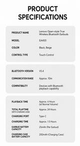 Lenovo EA400-5.4 蓝牙耳机：骨传导夹式设计，超长续航，IPX5 级防水防汗，ENC 智能通话降噪，骨传导无线耳机，开放式设计，长时间佩戴舒适 - 月岩白 - 查看 9