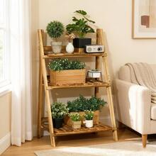 Faltbares Lageregal,Display Regal,Leiter Design Blumenstand - 棕色 - 查看 8