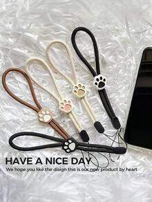 1Set Cute Cat Claw Mobile Phone Lanyard With Pad,USB/Bags/Keychain Pendant,Camera/Keys/Phone Wristband,Headphone/USB/ID Name Tag Lanyard,Adjustable Wrist Strap Mobile Anti-Loss Rope For Outdoor Sport,Travel And Daily Use - Multicolor - View 3