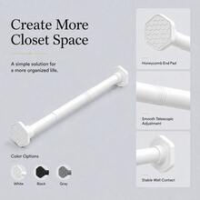 1pc Universal Telescopic Rod, Built-In Sturdy Spring Locking Mechanism, High Load-Bearing Capacity, Honeycomb Base Enhanced Suction Power, Suitable For Shower Curtain Rod, Curtain Rod, Clothes Drying Rod, Wardrobe Rod, Door Curtain Rod, Kitchen Hanging Rod And More - Multicolor - View 13