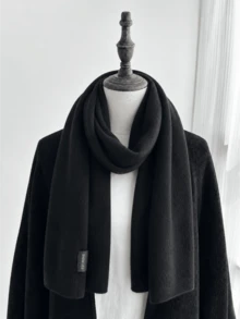 1pc Solid Color Casual Office Street Polyester (Polyester) Scarf, Extra Long Extra Thick Warm Scarf, Autumn/Winter Minimalist Versatile Soft Thick Warm Gift Scarf - Multicolor - View 6