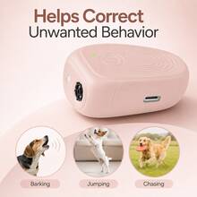 Đồ dùng cho chó, máy đuổi chó siêu âm mini, quét tần số 20-30kHz, đèn chớp, 300mAh, cổng Type-C, an toàn ngoài trời - Màu Hồng baby - Xem 2