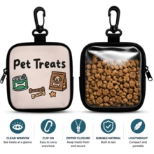 Portable Dog Treat Bag With Transparent Window And Zipper - Clip-On Training Treat Pouch, Suitable For Walks, Outdoor And Daily Rewards - Multicolor - View 14