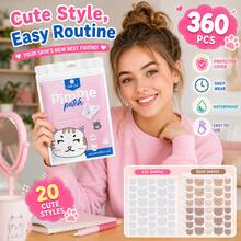 360Pcs Cartoon Acne Patch, Cute Cat-Shaped Facial Concealer Acne Patch, Gentle And Non-Irritating, Suitable For Both Men And Women - Cartoon - View 5