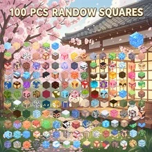 Random Color 100,300,500pcs Puzzle Blocks - Magnetic Building Blocks Toy Set, Cube Game Toy, Learning Building Blocks Set, Party Surprise Puzzle Cube, Christmas, Halloween, Birthday Gift - 3 Years and Older / 100 Random Items - View 3