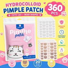 360Pcs Cartoon Acne Patch, Cute Cat-Shaped Facial Concealer Acne Patch, Gentle And Non-Irritating, Suitable For Both Men And Women - Cartoon - View 2