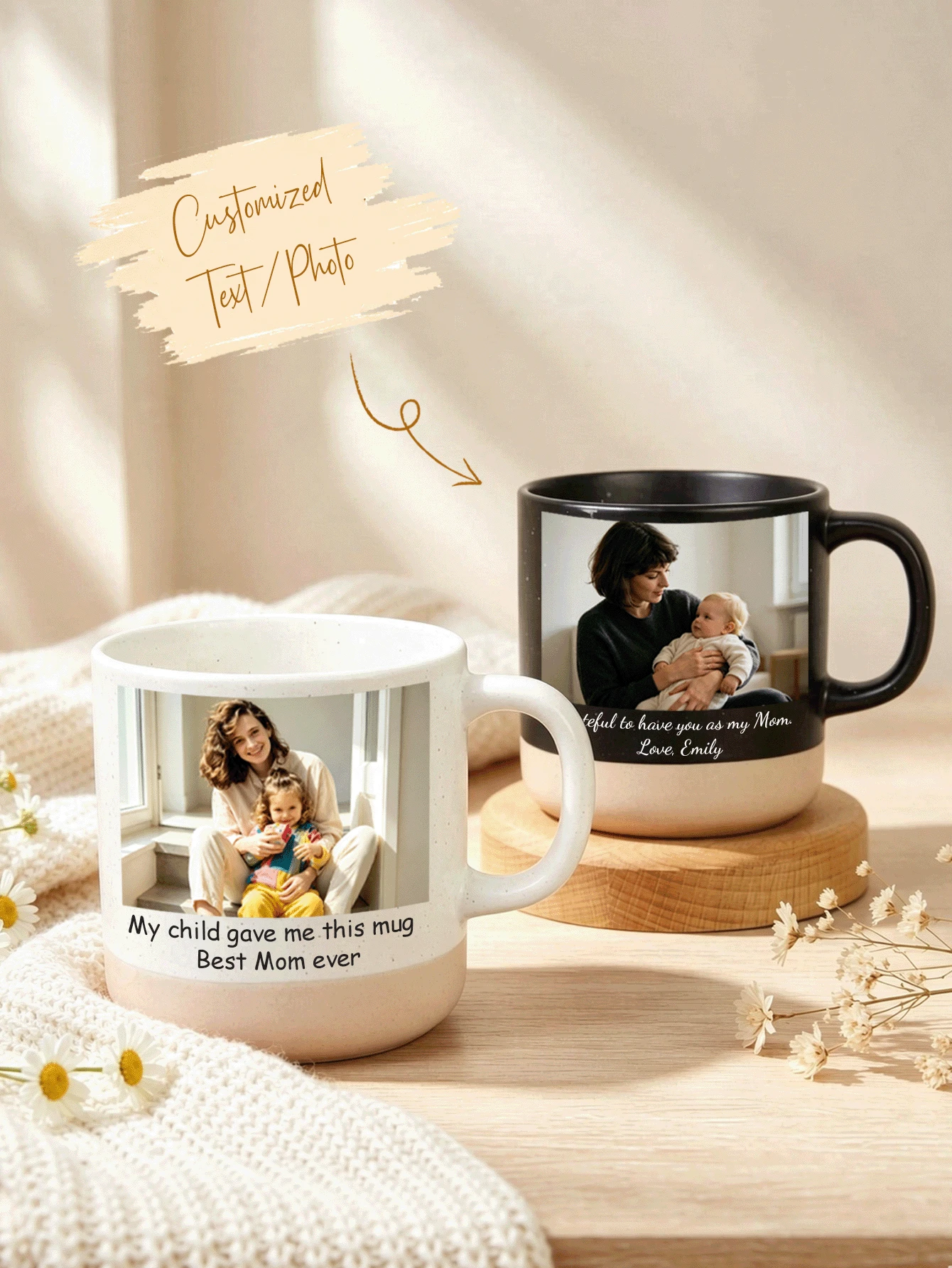 Personalised Photo Mug, Custom Ceramic Coffee Cup With Name, Birthday Gift, Bridesmaid Proposal Gift, Mother Of Bride Groom Thank You, Mothers Day Fathers Day Present For Mum Dad, Unique Wedding Keepsake - Photo Mug 1 - View 1