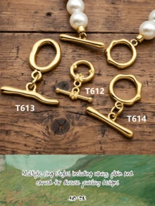 Random Style 10/5/3/1pc/Set Stainless Steel Gold Plated OT Clasp, Universal Jewelry Accessories Bracelet Necklace Connector Buckle, Essential DIY Handmade Jewelry Making Materials, Christmas Halloween Handmade Gifts For Him - Gold - View 2