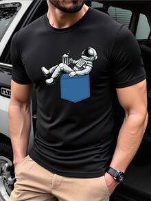 Men T-Shirts - Black - View 6