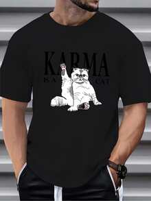 Men T-Shirts - 黑色 - 查看 3