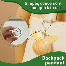 4pcs Flat Spring O-Rings, 4pcs Round Metal Key Rings, Suitable For Buckle Bags And Handbags Key Ring Clasp - Multicolor - View 5