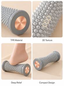 Foot Massage Roller, 3D Textured Deep Tissue Massager For Plantar Fasciitis Relief, Multi-Purpose Muscle Recovery Roller For Calves And Arms, Suitable For Yoga Exercise And Home Use - Multicolor - View 10