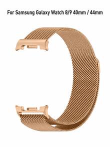 1件米蘭金屬磁吸錶帶，適用於 Galaxy Watch 8/9 Classic，40/44/46mm，相容於 Galaxy Watch 8 (40mm/44mm) / Galaxy Watch 8 Classic (46mm)，適合 Galaxy Watch 8/8 Classic 男士與女士 - 玫瑰金 - 查看 1