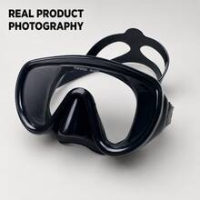 1 buah Masker Selam Unisex untuk Remaja & Dewasa dengan Bidang Pandang Luas, Lensa Tunggal, Bingkai Besar, Rok Silikon Lembut, Kaca Tempered, Desain Tali yang Dapat Diatur, Cocok untuk Snorkeling di Pantai, Selam Bebas, Latihan di Kolam Renang, dan Eksplorasi Bawah Air - Hitam - View 5