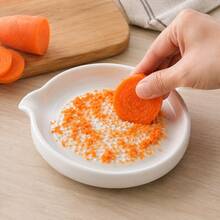1pc Multi-Function Ceramic Food Grinder, Manual Potato Masher, Suitable For Ginger, Garlic, Carrot, Kitchen Tool - Multicolor - View 3