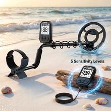 SUNPOW Rechargeable Metal Detector For Adults, High‑Accuracy 8" Detect Depth, IP68 Waterproof Search Coil,1500mAh 20H Runtime,Type‑C Fast Charging,4 Modes Notch Memory Pinpoint,Backlit LCD For Beach Shallow Water Coin Relic Gold Treasure Hunting - Rechargeable Metal Detector - View 1