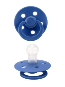 1 pieza Chupete multicolor tipo macaron, mordedor de silicona calmante para bebés recién nacidos, chupete súper suave similar al pecho para el destete - Multicolor - Ver 28